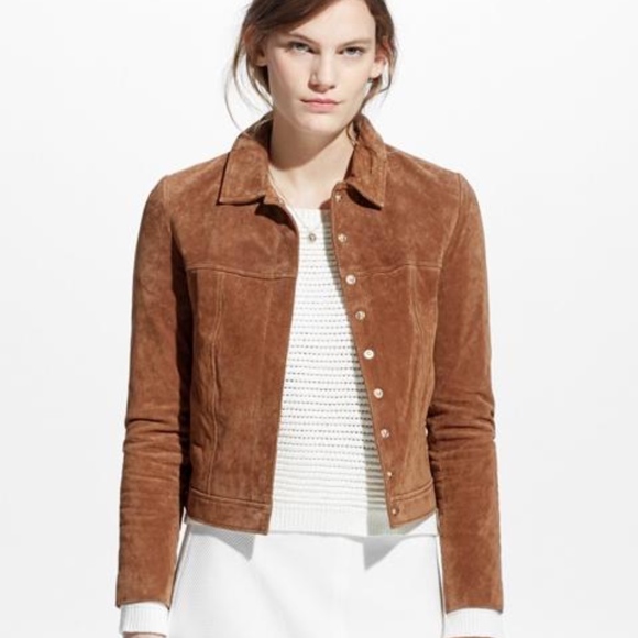 Coats | Mango Leather Suede Jacket Xxs 